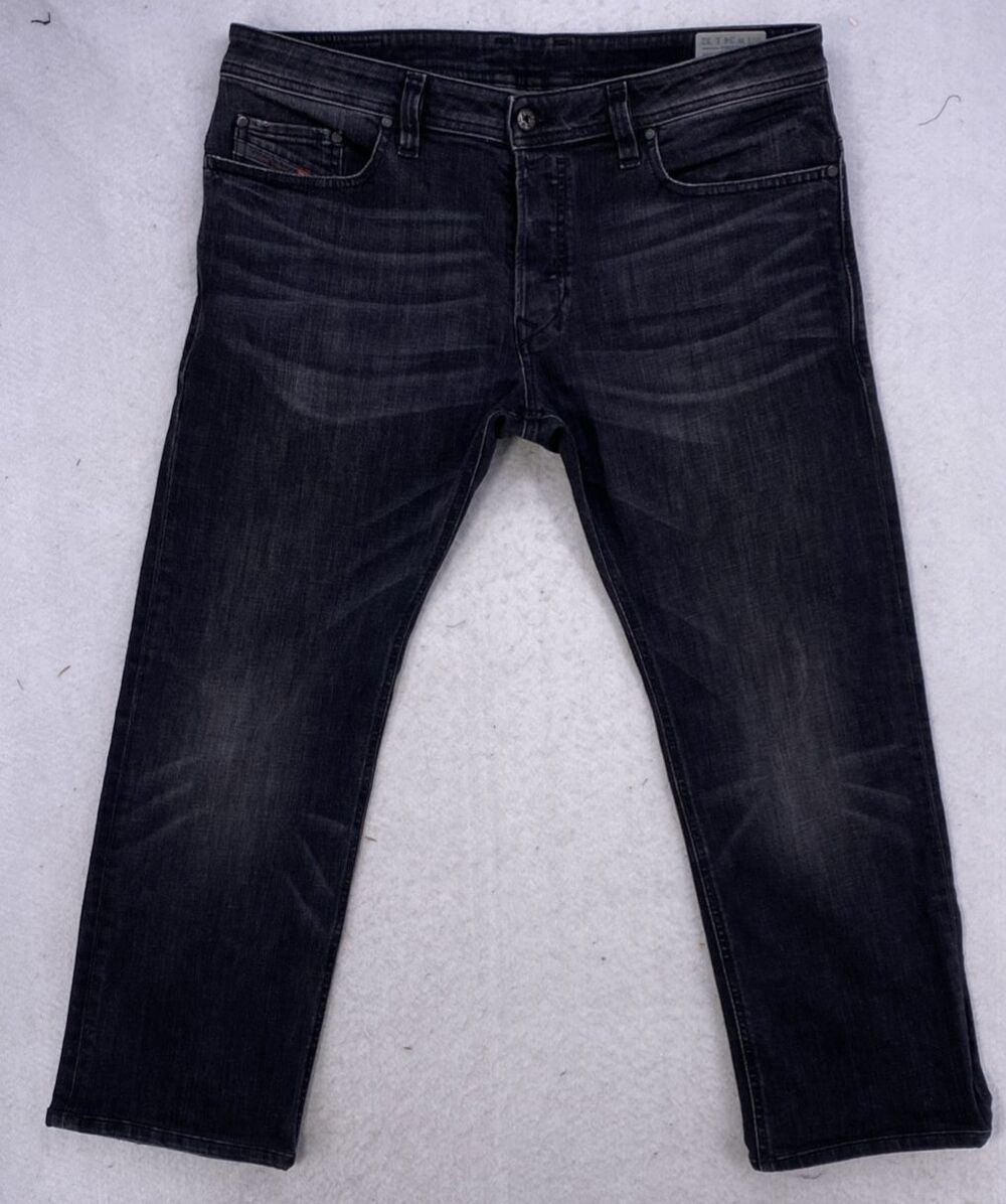Diesel Safado Regular Slim Straight Jeans Mens 36 x 27 Dark Wash Stretch USA Mad